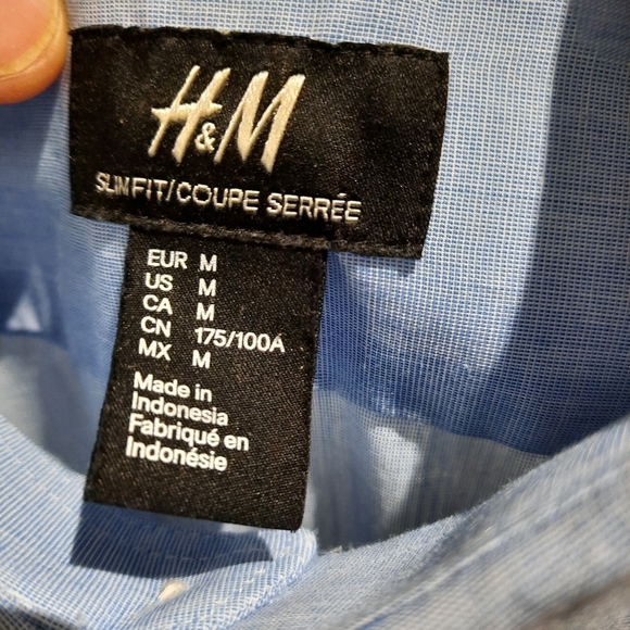 H&M slimfit long-sleeved shirt Medium - Picture 2 of 4